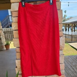HALARA Bold Red High Waisted Pencil Minimalist Skirt Size Med